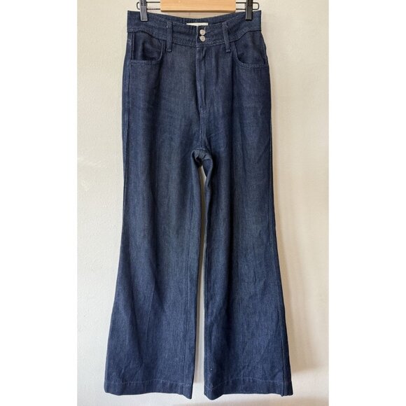 SEVEN FOR ALL MANKIND Wide Leg Jeans Women's 26 Flare Modern Dojo Trouser Denim - Picture 1 of 4